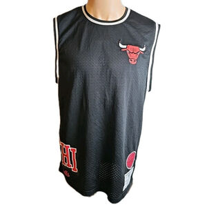 Chicago Bulls Jersey Size Large Black Ultra Game Eastern Conference Embroidered